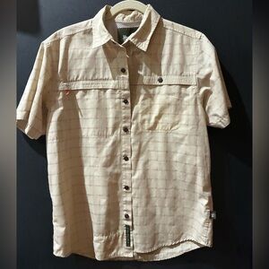 Howler Brothers - Beige Plaid Short Sleeve Shirt - MEDIUM